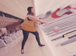 joy hoover bowling action shot