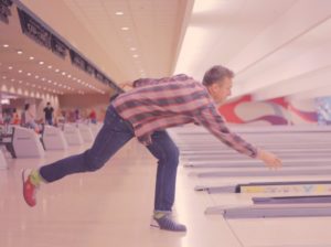 man bowling in perfect form